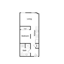Open One Bedroom 308 floor plan